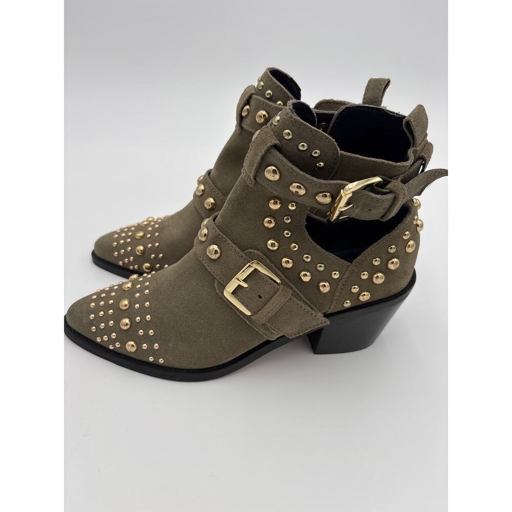 Kurt Geiger Studded Block Heel Ankle Boots Sybil - Picture 3 of 7